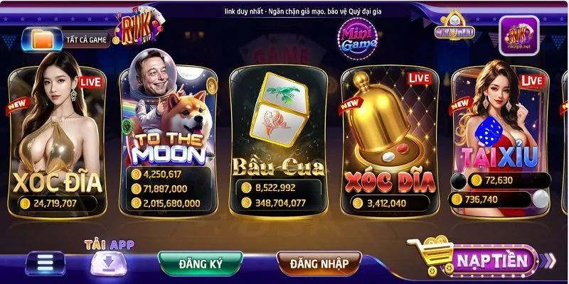 Cổng game hiện đã tích hợp đa dạng các kênh thanh toán khác nhau 