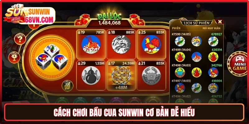 Cách chơi Bầu Cua Sunwin cơ bản dễ hiểu