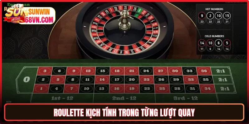Roulette kịch tính trong từng lượt quay