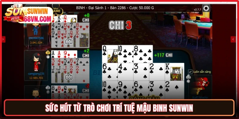 Sức hút từ trò chơi trí tuệ Mậu binh Sunwin