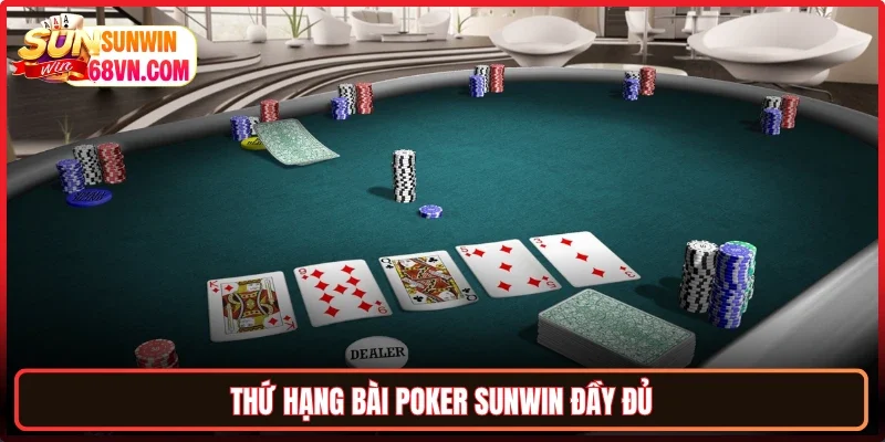 Thứ hạng bài Poker Sunwin đầy đủ